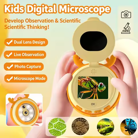 Children's Advanced Education Microscope Gift with Screen Photo & Video Recording Science Experiment