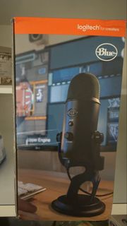 全新未拆 未用Logitech/羅技 Blue yeti雪怪麥克風手機電腦直播ASMR助眠主播K歌 Blue Yeti USB 麥克風