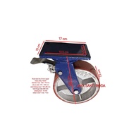 XTRA 8 inch super extra heavy duty pu wheels, Taiwanese blue legs, live type + 1 ton wheel load brak