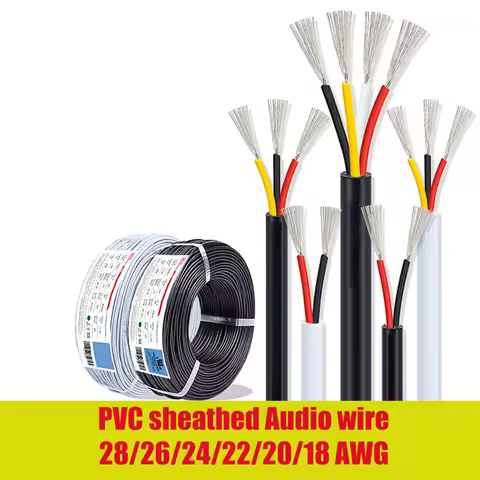 Electronic Wire 7 6 5 4 3 2 Core Sheathed Cable 28 26 24 20 18 22AWG Electrical Wire For Speaker LED