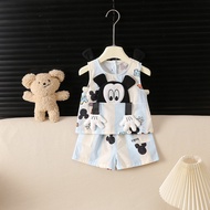 ️ [Cloud Feeling · Baby Shop] 73-120cmA Class Summer Cute Newborn Baby Print Cartoon Wide Shoulder S