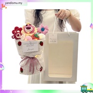 Red strawberry bear Plush Doll Lotso bouquet birthday gift Christmas Birthday Party flower bouquet G