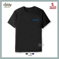 T Shirt Round Neck Cotton Nokia Smartphone 5G Tablet T-Shirt Murah Lelaki Men Logo Sulam