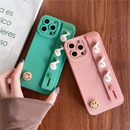 Suitable for IPhone 11 12 Pro Max X XR XS Max SE 7 Plus 8 Plus IPhone 13 Pro Max IPhone 14 Pro Max Interesting Design Phone Case with Wrist Strip and Cute Animal Accessories