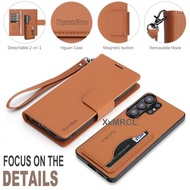 For IPhone 14 15 16 Plus 17Air 16E 17E Detachable Magnetic Leather Wallet Phone Case 2 in 1 Flip Cov