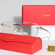 CARTIER Transparent Glasses/Hollow Metal Fringe/Casual Sunglasses/Fashion Sunglasses YW