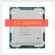 Original E5 2680V4 CPU โปรเซสเซอร์ Xeon E5-2680V4 CPU 2.40GHz 14-Core 35M 14NM FCLGA2011-3 TPD 120W จัดส่งฟรี