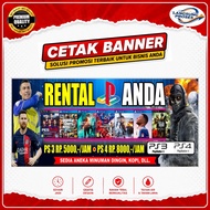 Banner Printing PLAYSTATION RENTAL Banner/, Custom Design Available KPBS09