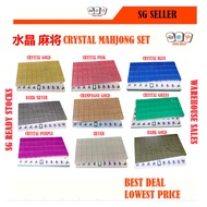 37mm A1 Size Crystal Acrylic Mahjong Set 160 Tiles (A1 Size 37mm /A2 Size 35mm/Singapore Version Set 160 Tiles)