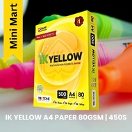 IK YELLOW A4 PAPER 80GSM | 450 SHEETS