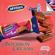 麥維他 - 『直送』 Mcvities 麥維他 Bourbon波本朱古力夾心餅乾 100g ） Exp : 2025/12/11 或之後 奶油餅乾 餅干 #巧克力餅 McVities