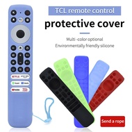 Skin-friendly Covers for TCL RC902V FMR1 FMR2 FMR4 FMR5 TV Remote Anti-Slip Shockproof Protective Silicone Case with Lanyard