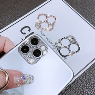 【cw】 Luxury 3D Crystal Glitter Stone For iPhone 11 12 13 Mini Pro X XS Max Bling Diamond Lens Protection Camera Protector PC Cover