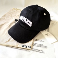 AMI PARIS VARSITY WHITE LETTER TONAL CAP BLACK FW22 AUTHENTIC 100% BNWT