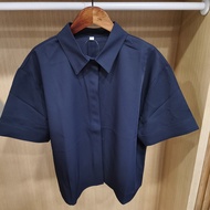 UNIQLO Japanese Womens Draped Shirt/short Sleeve Shirt Air-conditioning Shirt 25 New Loose Draped Ca