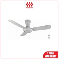 KDK K11ZF-GY 110cm / 44 Inch 3 Blades Ceiling Fan with Remote Control (Grey) | ESH