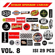 Stiker Pack Racing - Stiker Sponsor Aesthetic Keren - Sticker Vinyl - Stiker Balap Motor Keren Vol. 