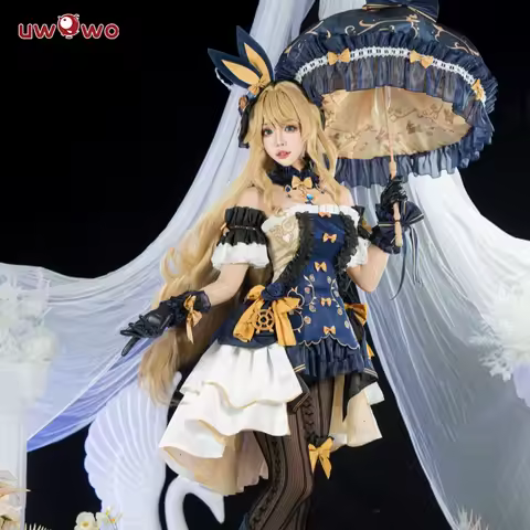 LAST BATCH UWOWO Exclusive Genshin Impact Fanart Navia Bunny Suit Cosplay Costume With Umbrella