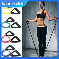 (Fire)Yoga Pull Rope Elastic Exercise Band Elastic Resistance Band with Handle Exercise Band for Hom