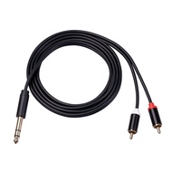 6.35 mm to 2RCA Cable, RCA Cable 6.35mm Male to 2 RCA Male Stereo Audio Adapter Y Splitter RCA Cable