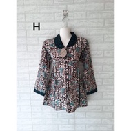 Blouse Batik Kerja Lengan Panjang