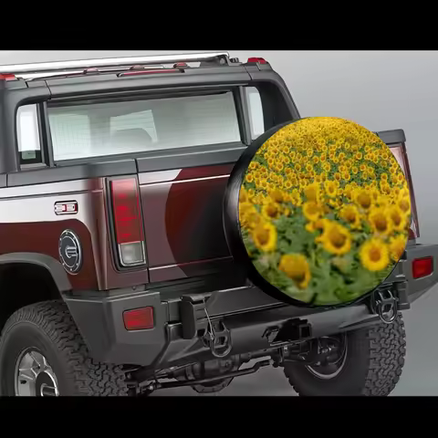 3d Custom Print Wheel Tire Caps Sunflower Landscape Design Universal Fits Most Cars Spare Tire Cover