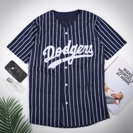 Dodgers navy Stripe Baseball Jersey Baseball Shirt For Men And Women
