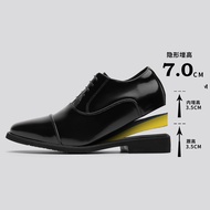 Men Men's Three-Joint Formal Business Leather Shoes Invisible 7CM Inner Heightening Small Commuter L