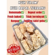 Kuih RAYA/Kuih Tiram Rangup Sedap/Original/Susu/Coklat/Kuih Kapal Terbang/Kuih Lidah Buaya