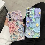 Softcase Samsung A35 5G - Samsung A55 5G Silicone Camera Protector Flower Motif Painting