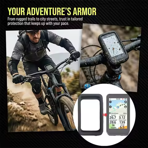 For iGPSPORT BiNavi Air Silicone Case Soft Edge Shell Protective Case GPS Bike Computer Screen Prote