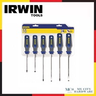 IRWIN 6Pcs Slotted & Phillips Pro Comfort Screwdriver & Bits Sets 1864830