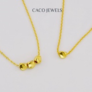 CACO 999 Pure Gold Pendant Necklace "Lucky Turn" with 18K Gold Plated Chain (1 Piece)