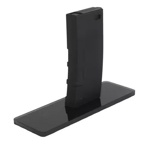 Display Stand AR 15 Style for M4 and AR15 ((AEG) ABS Decorative Magazine Glass Base Rifle Stand for 