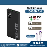 Sạc dự phòng Power bank PD22.5W 10000MAH 30000mah 50000mAh pin dự phòng màn hình Led tích hợp tích h