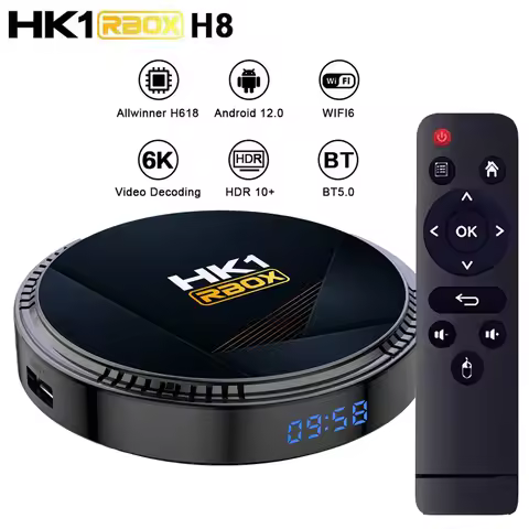 HK1 RBOX H8 Android 12.0 4G 128G TV BOX 3D 6K 4K BT5.0 Wifi6 Allwinner H618 Quad Core Media Player S