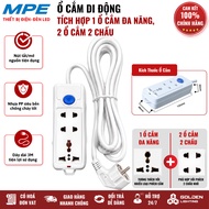 [MPE] Portable socket 1 multi-purpose socket 2 sockets 2 pins AM3S 3m long cord Super durable insula
