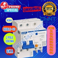 ORIGINAL CHINT RCBO NXBLE-63 2 POLE 300MA 2 PHASE 300MA 6A 10A 16A 20A 25A 32A 40A 50A 63A RCBO 2P 6