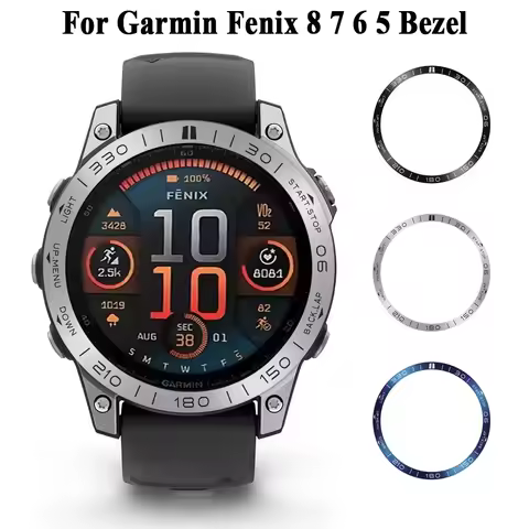 Watch Bezel Ring Cover for Garmin Fenix 8 7X 51mm 7 47mm 6X 6 5X 5 Bezel Styling Frame Case for Garm