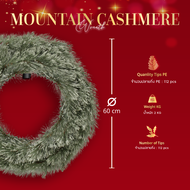 พวงหรีดคริสต์มาสสีน้ำเงิน Mountain Cashmere Blue - Christmas Wreath | Dia 60 cm.