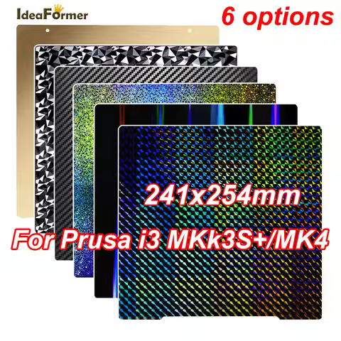 MK3S PEI PEO H1H Sheet 241*254mm Double Sided PET Spring Steel Sheet Pei Magnetic Build Plate For Pr