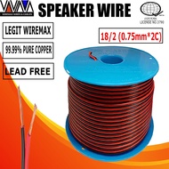 Wiremax 99.99% Pure Copper 18/2 (0.75mm*2c) 150 meters Black and Red Combination