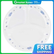 Corel | Blueberry Round Three-Section Plate, Large Dish, Genuine Corelle Divided Plate 548
