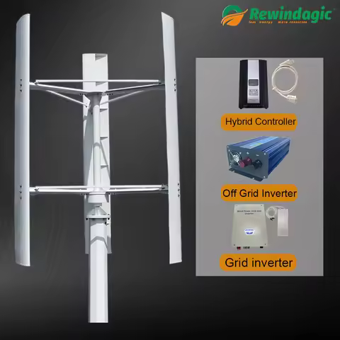 30KW 40KW 50KW 80KW 100KW Vertical Axis Wind Turbine 48V-380V Free Alternative Energy Off grid Syste