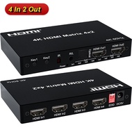 HDMI 4 In 2Out 4K*2K 3D 1080p HDMI Splitter 4x2 4x1 HD HDMI Switch Switcher 4Kx2K High Definition Vi