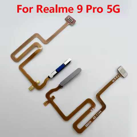 For Realme 9 Pro 9i 5G Speed Power Button Fingerprint Sensor Flex Cable Repair Parts