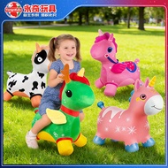 Children Inflatable Toys Vaulting Horse Thickened Rubber Horse PVC Toys Horse Baby Music Non-Toxic K