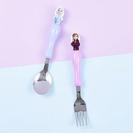 ♀高麗妹♀韓國 Disney FROZEN II 冰雪奇緣2 304不鏽鋼湯匙+叉子 二件式3D兒童餐具組(現貨)