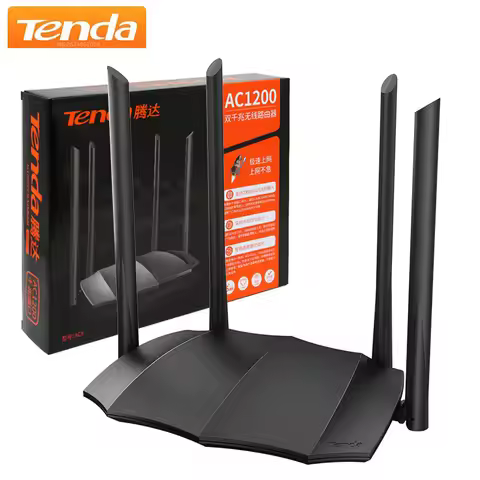 Tenda AC1200 Gigabit WiFi Router Dual Band High Speed Wireless Internet Router with 3xWAN/LAN Gigabi
