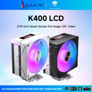Jungle Leopard K400 LCD ARGB CPU Cooler 2.99-inch Display Screen 4 Heat Pipes 5V 3PIN ARGB Mobo Sync